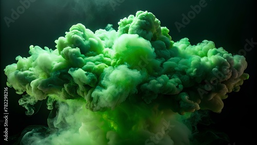 Green smoke background photo