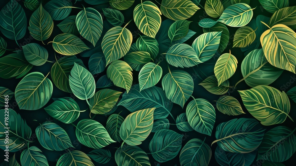 Nature Patterns: A vector illustration of intricate leaf patterns Nature Patterns: A vector illustration of intricate leaf patterns