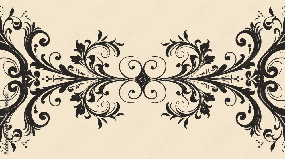Patterned Borders: A vector graphic featuring a border with a repeating pattern of elegant swirls Patterned Borders: A vector graphic featuring a border with a repeating pattern of elegant swirls