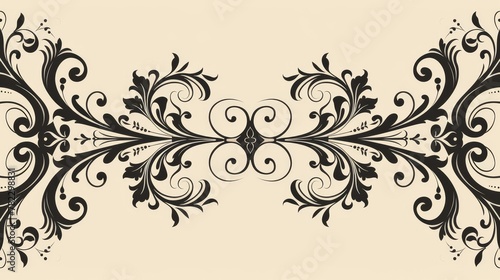 Patterned Borders: A vector graphic featuring a border with a repeating pattern of elegant swirls