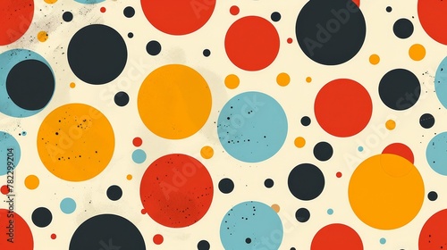 Textile Patterns: A vector illustration of a polka dot pattern on textile