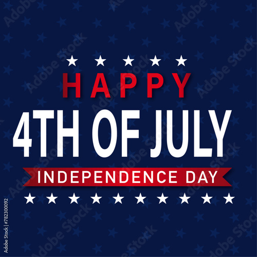 4 of july happy independence day vector illustration design