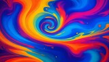 A swirling blend of vibrant colors reminiscent of a cosmic dance.
