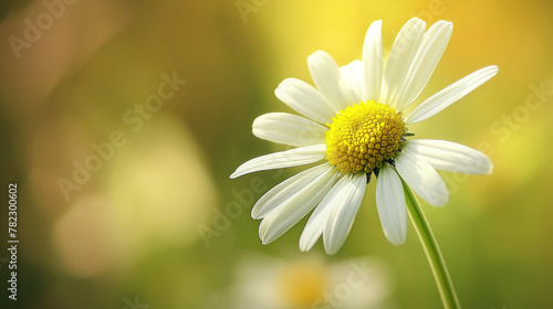 Zbliżenie na biały kwiat margaretki photo