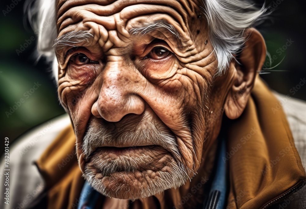 illustration, characterful wrinkled elderly portrait personality, wrinkles, face, senior, man, woman, aging, skin, features, lines, facial, mature, experienced