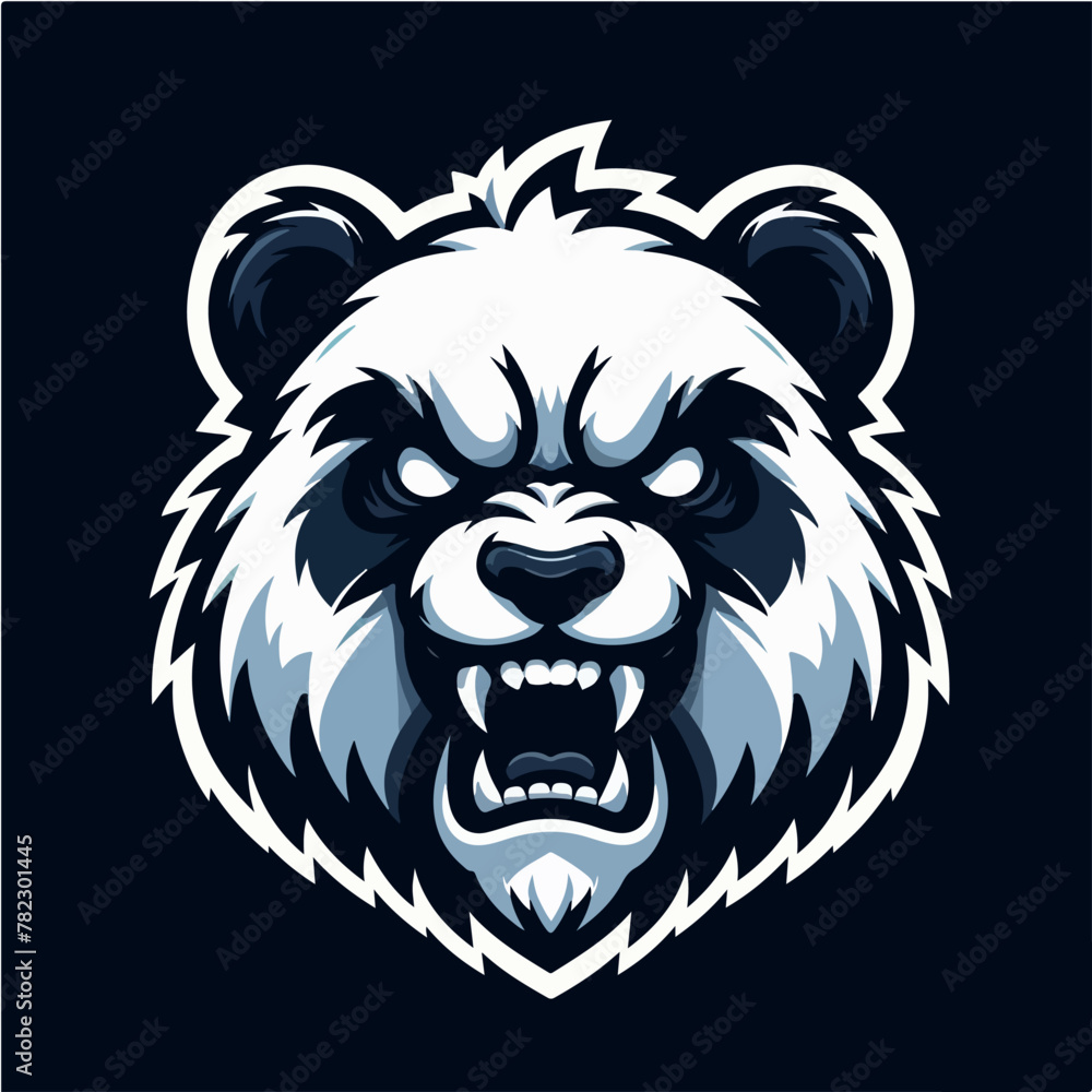 panda vector logo image