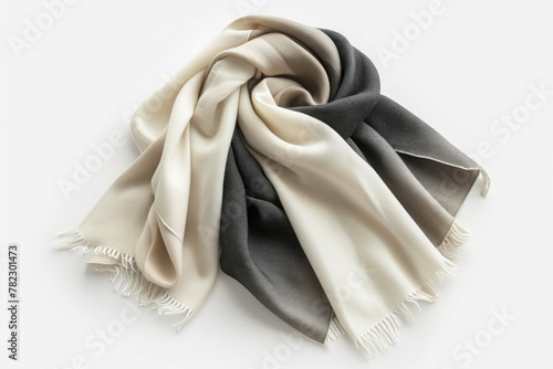 scarf mockup front and back side on grandient white to gray background . photo on white isolated background photo