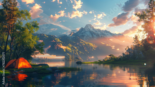 Featuring serene landscapes such as mountains, forests, or beaches, inviting viewers to explore and connect with nature 
