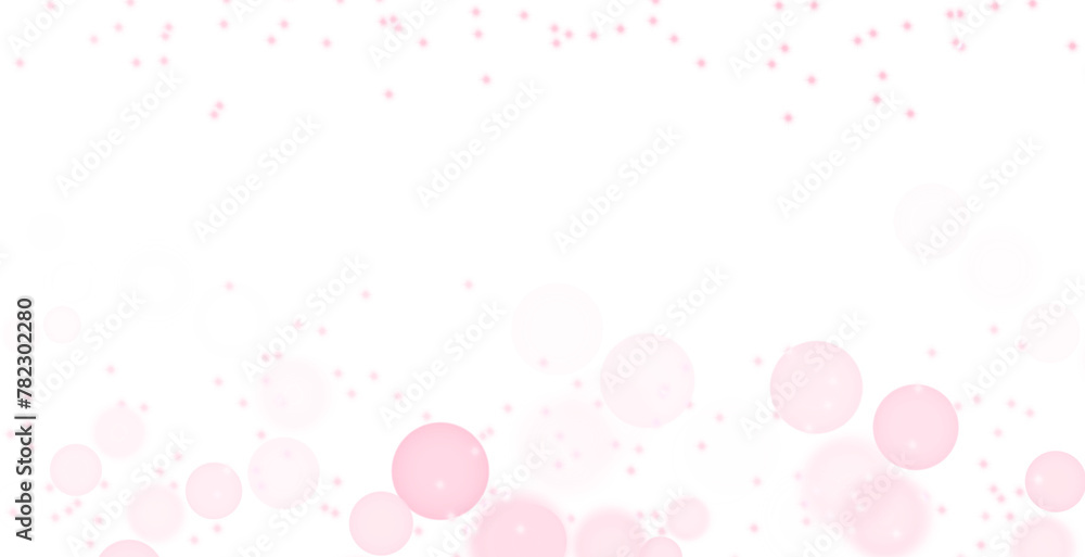 Pink confetti circles on a transparent background. 