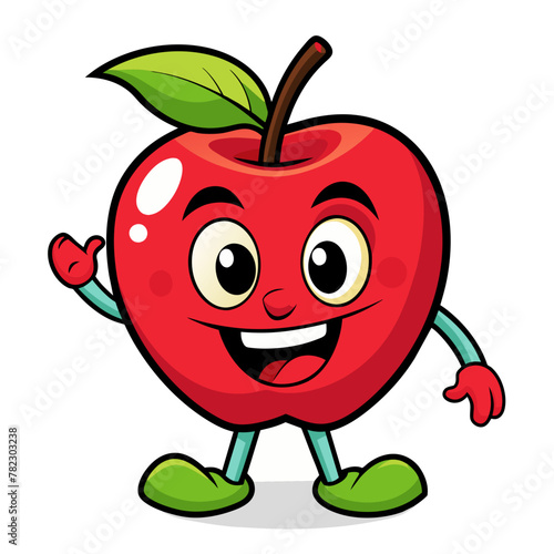 Grinning Apple: Joyful Mascot of Orchard Freshness
