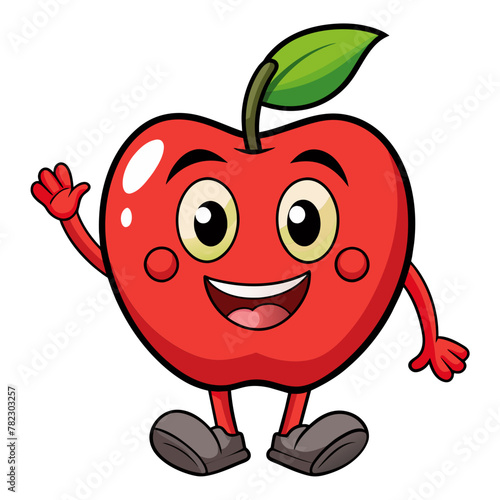 Grinning Apple: Joyful Mascot of Orchard Freshness