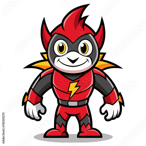 Illustrated Hero: Brave Character in Action