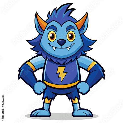 Illustrated Hero: Brave Character in Action