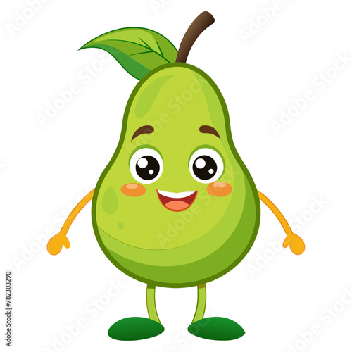 Smiling Pear: Joyful Mascot of Orchard Sweetness