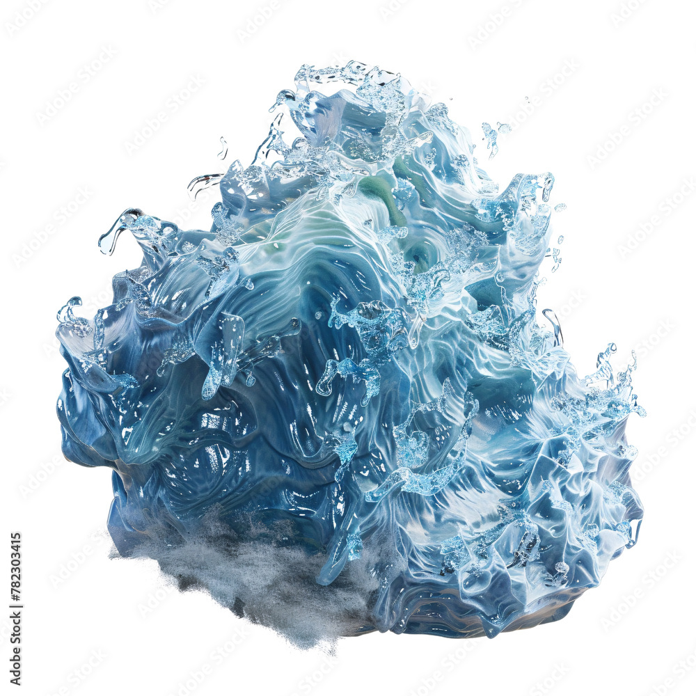 Fototapeta premium ocean element_hyperrealistic_hyper detailed_isolated on transparent background