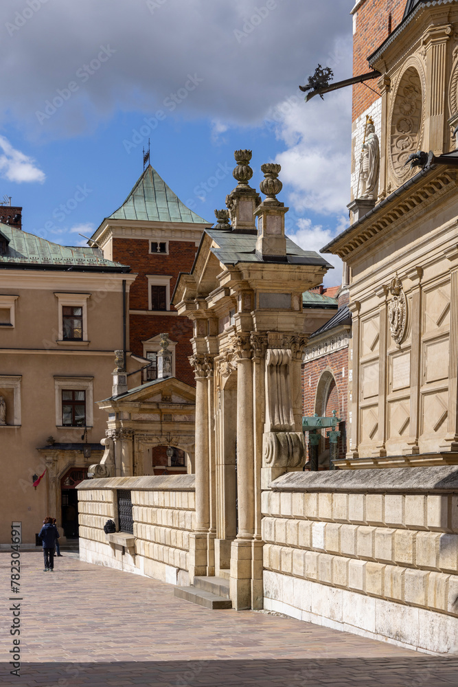 Obraz premium Wawel Castle and Wawel Cathedral, seat of Polish kings, Krakow, Poland