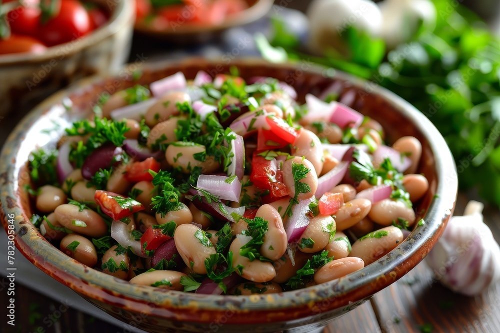 Bean salad with herbs in citrus dressing Bean salad with herbs in citrus dressing