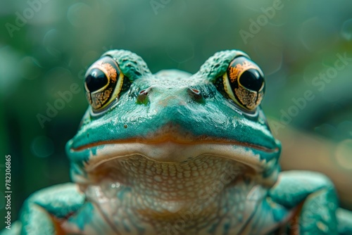 Close Up of Frog With Blurry Background