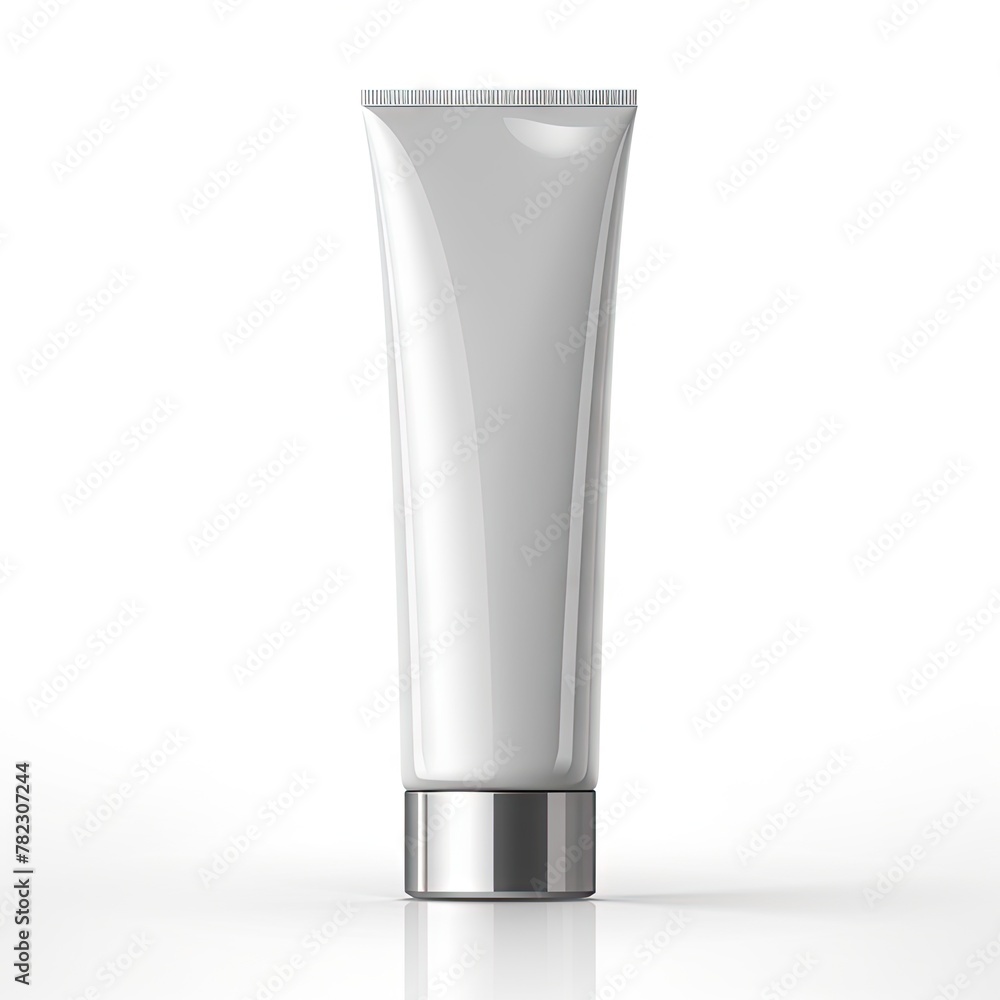 Grey Cream Tube, 3d Gel with Gray Chrome Lid, Toothpaste Product Packing, AI Grey Cream Tube, 3d Gel with Gray Chrome Lid, Toothpaste Product Packing, AI