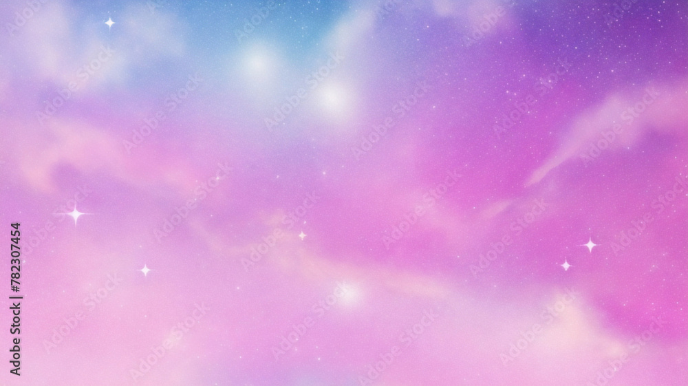 Rainbow unicorn pastel background with glitter stars. Pink fantasy sky. Holographic space with bokeh. Fairy iridescent gradient backdrop. Vector Rainbow unicorn pastel background with glitter stars. Pink fantasy sky. Holographic space with bokeh. Fairy iridescent gradient backdrop. Vector