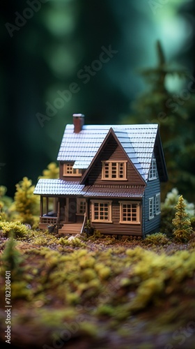 Miniature House Surrounded by Natural Beauty