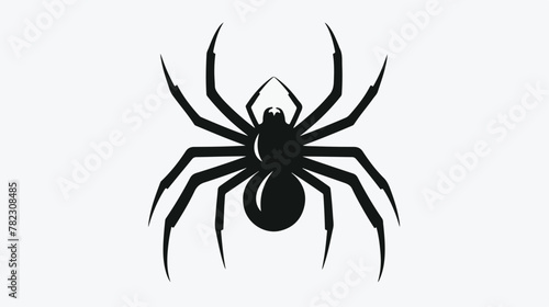 Black spider icon in simple style isolated on white