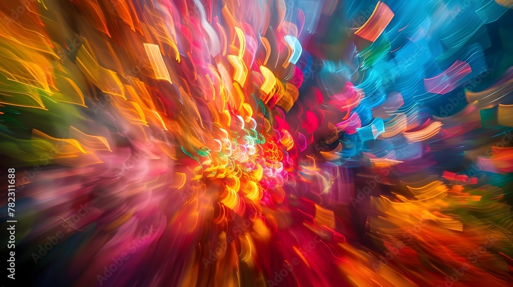 Vibrant and Dynamic Abstract Artwork Evoking Feelings of Joy and through Bold Brush Strokes and Saturated Colors Vibrant and Dynamic Abstract Artwork Evoking Feelings of Joy and through Bold Brush Strokes and Saturated Colors