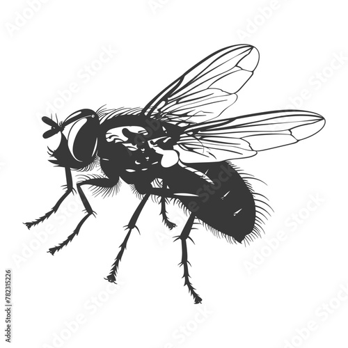 Silhouette Fly Insect animal black color only full