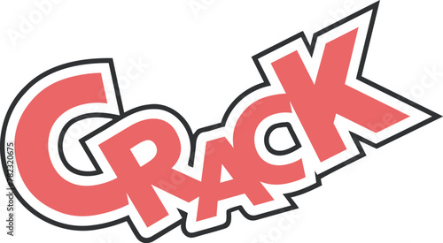 Crack onomatopoeia design