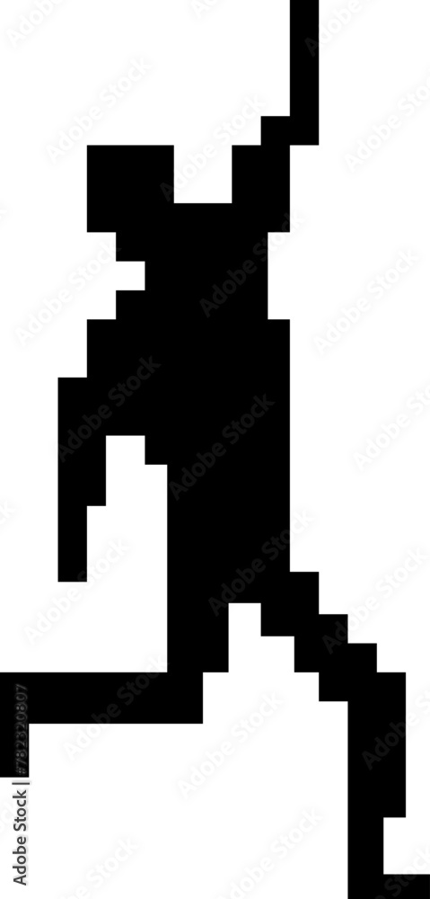 Falling man pixel style