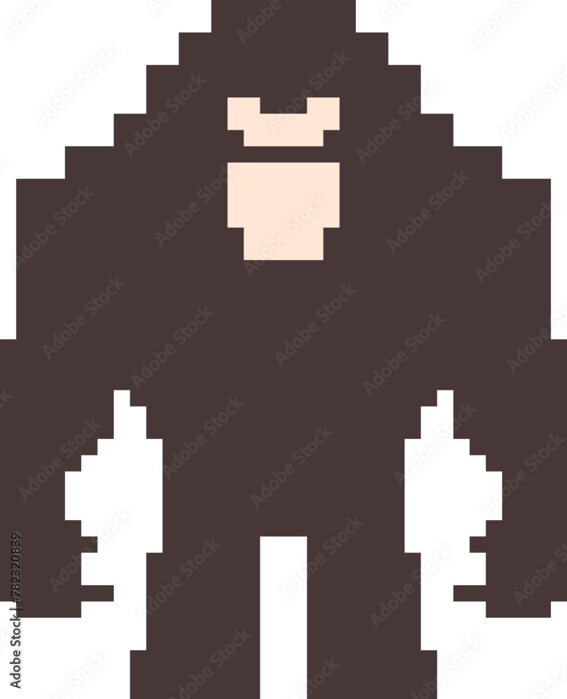 Fototapeta premium Gorilla pixel style