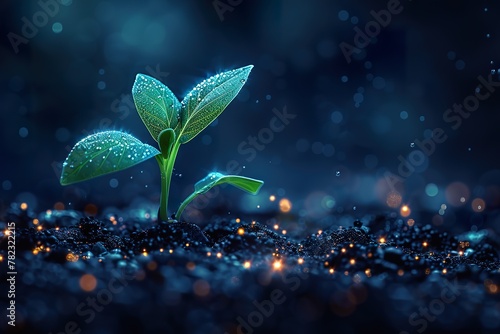 A marrow sprout biotechnology. Genomic engineering vitamin supplement for seedlings. Abstract illustration