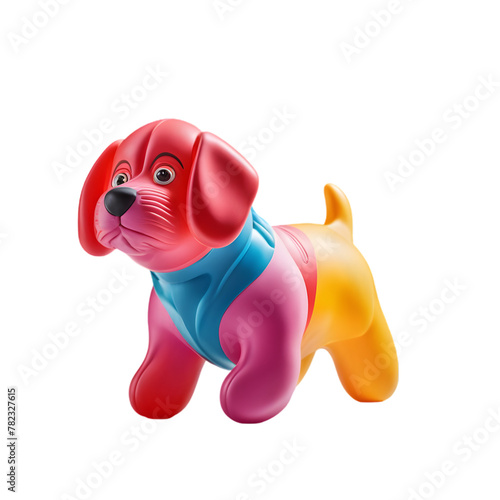  Squeezable Dog Toy Illustration Art Transparent Background Generative AI