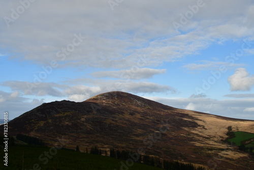 Landscape with mountains and clouds