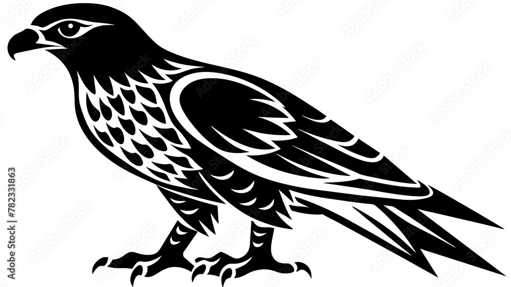 Obraz premium Red tailed hawk vector illustration