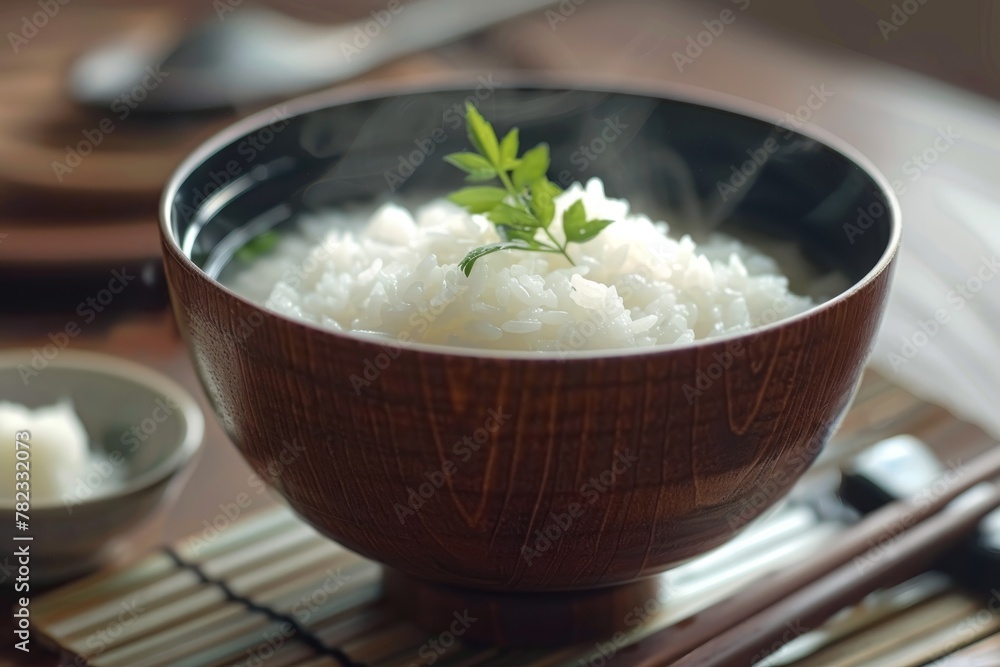 Japanese cuisine includes rice and miso soup Japanese cuisine includes rice and miso soup