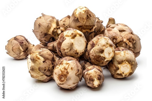 Jerusalem artichoke on white