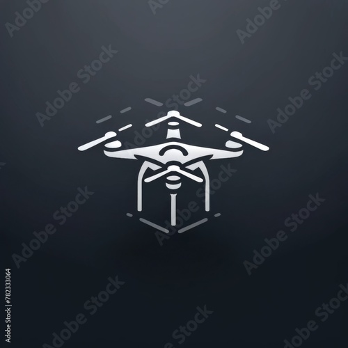 Sleek Minimalist Drone Logo for Aerial Photography and Tech Startups