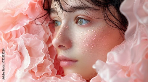  powdered skin, flower before lips © Jevjenijs