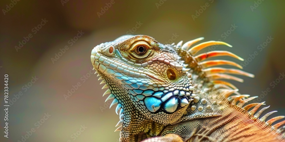 Fototapeta premium close-up of a chameleon lizard