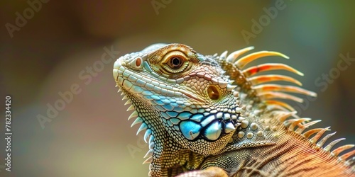 close-up of a chameleon lizard