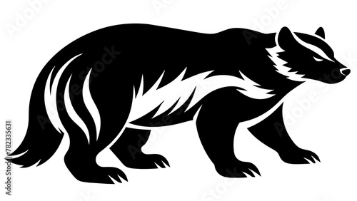 North American  wolverine vector illustration