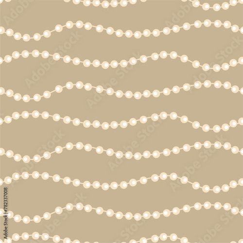 Seamless glamour print pattern with beads jewelry art decor wallpaper for textile, package, paper