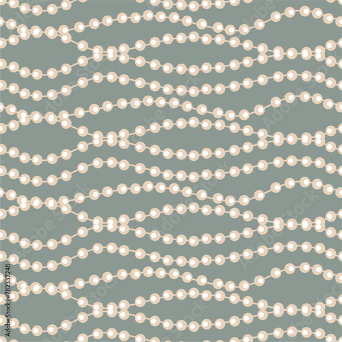 Seamless glamour print pattern with beads jewelry art decor wallpaper for textile, package, paper