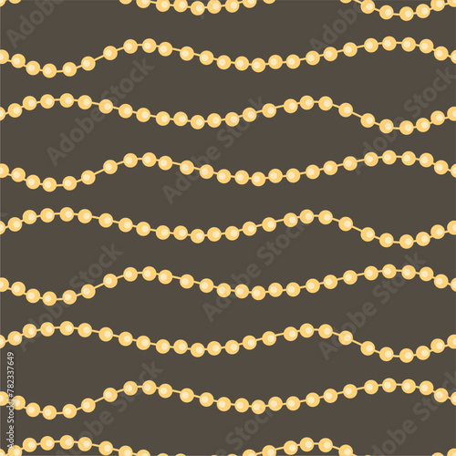 Seamless glamour print pattern with beads jewelry art decor wallpaper for textile, package, paper