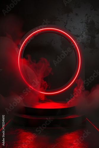 Red Ring of Light on Table photo