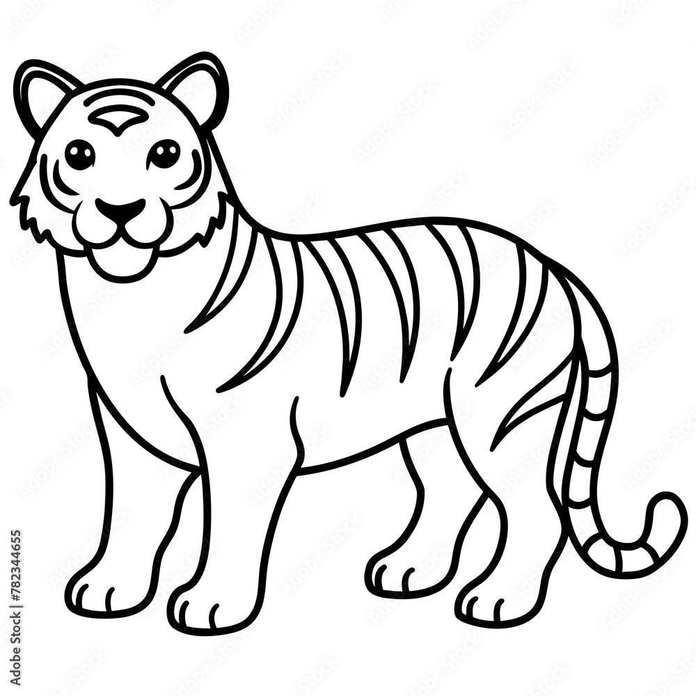 illustration of cartoon tiger