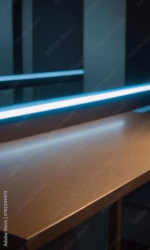 Empty table on an futuristic background for product presentation Empty table on an futuristic background for product presentation