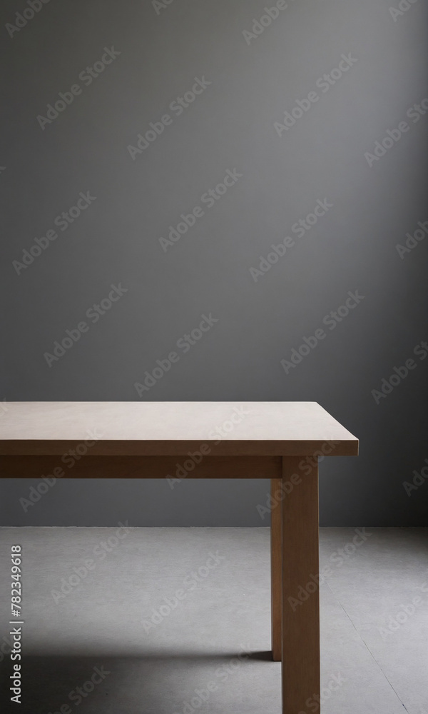Empty table on a minimalist background for product presentation Empty table on a minimalist background for product presentation