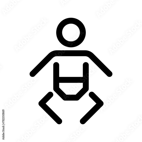 Baby line icon. Vector graphics